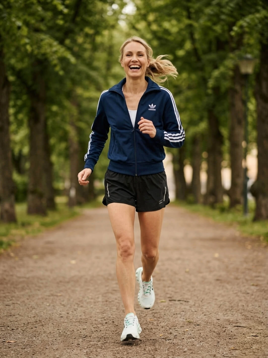 Wednesday's card: track top and running shorts